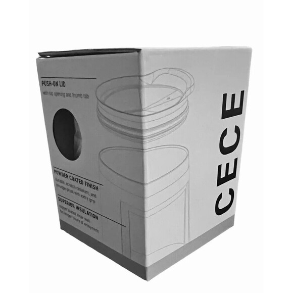 CECE Stainless Steel Tumbler Mug 12oz Hot Cold Beverage Travel Cup Leak Proof - Picture 4 of 11